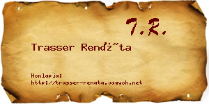 Trasser Renáta névjegykártya